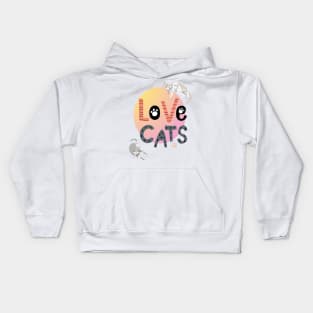 Love Cats | Cat Lover Kids Hoodie